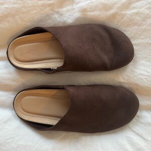Brown Suede Brooke Slip-On Clog